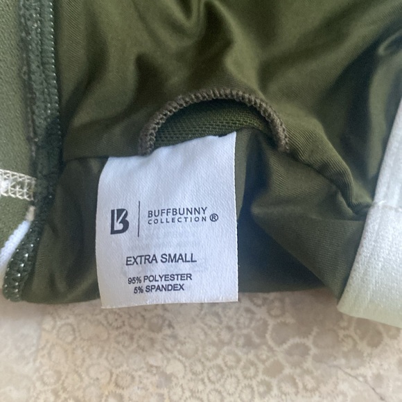 BuffBunny  Disco short olive green velvet top - Picture 7 of 8